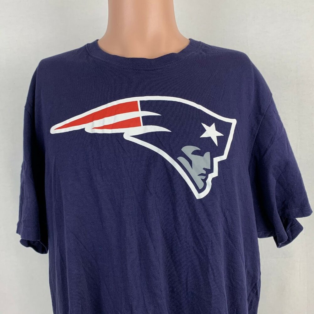 New England Patriots T Shirt Mens Size XL Blue 47 Brand NFL Football Elvis Logo